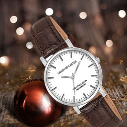 Sandy D Carter Women Patterned Dial & Leather Bracelet Style Straps Analogue Watch Sandy D Carter-233L-BR-53
