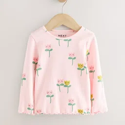 NEXT Infant Girls Floral Printed Ribbed T-shirt-picture-32