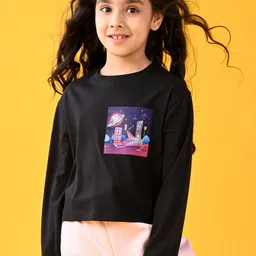 Anthrilo Girls Striped Pockets T-shirt-image-37