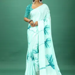 VIRENDRA TEXTILES Floral Pure Crepe Saree-image-89