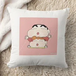 Anikmart White & Yellow Printed Prefilled Square Cushion-15