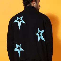 GRIFFEL Men Graphic Printed Front-Open Sweatshirt image 1