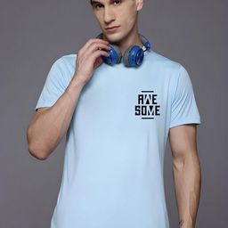 SZN Typography Printed Round Neck T-shirt-image-32