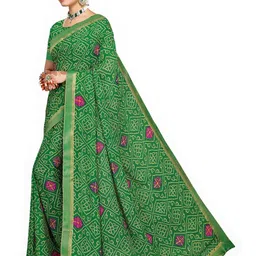 KANOODA Women Bandhani Printed Pure Georgette Sarees-picture-47