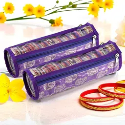 Aura Bangles Pouch Purple 2 Pieces Jewellery Organisers-image-60