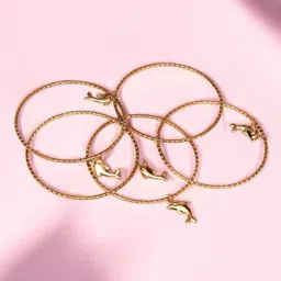 ADC SHEMONA Set Of 5 Stainless Steel Anti Tarnish Bangles-picture-2