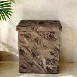 Mason Home Indo Mocha Brown Marble Textured Laundry Bag image 2