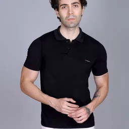 Dzant Men Air Max Solid Polo Collar Cotton T-shirt-picture-10