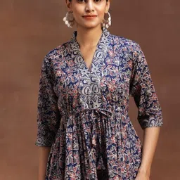NEW RJP CRAFT Women Floral Print Cotton Top-image-54
