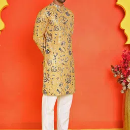 Anouk Men Floral Embroidered Regular Sequinned Kurta with Pyjamas-58