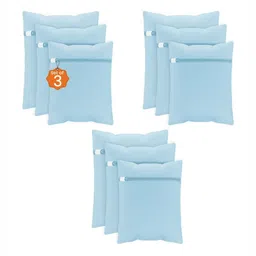 Aura 9Pcs Blue Reusable Mesh Laundry Bags With Zipper-29