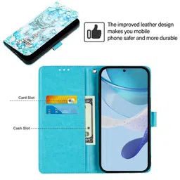 PEEPERLY Abstract Printed iPhone 16 Plus Flip Case Mobile Accessories image 4