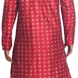 House of Aqss Men Floral Printed Regular Kurta with Pyjamas image 4