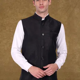 SKAVIJ MenMandarin Collar Nehru Jacket-45