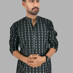 LADSLOOM Men Geometric Printed Thread Work Kurta-picture-16