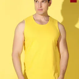 WOOSTRO 2-Pcs Odour-Free Combed Cotton Innerwear Vests VWS26(PLAIN YELLOW)(ALONE MAROON)-image-99