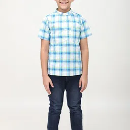 Biglilpeople Boys Standard Opaque Checked Casual Shirt-picture-7