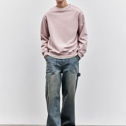H&M Pure Cotton Loose-Fit Sweatshirt-picture-17