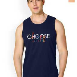 SLOWLORIS Pack of 2 Printed Combed Cotton Vest VSL26 CMB(CHS NAVY)(CHS RUST)-image-12