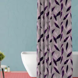 ArtzFolio Purple & Pink Floral Printed WaterproofShower Curtain-image-69