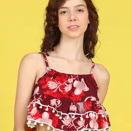 Cutiekins Women Floral Print Crop Top-picture-40