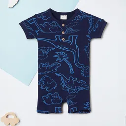 Max Infants Boys Printed Pure Cotton Rompers-57
