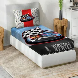 Steve & Anderson Purerest Black Printed Cotton 144TC Single Bedsheet Set 1.50 m x 2.25 m-picture-10