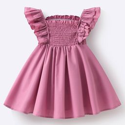 Mark & Mia Girls Smocked Cotton Fit and Flare Dress-52