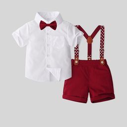 LULU & SKY Boys Shirt With Suspender Shorts-picture-35