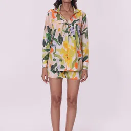 POPPI Printed Pure Cotton Shirt & Shorts Co-Ords-image-44