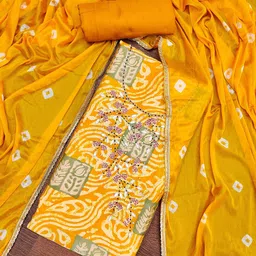 DIVASTRI Embellished Unstitched Dress Material-picture-3