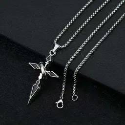 kazare Men Pendant | Pendant For Men | Boys Chain Locket | Headphone Locket Rhodium Alloy-picture-18