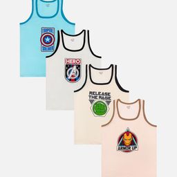Bodycare Boys Pack Of 4 Assorted Round Neck Sleeveless Innerwear Vests KIA2529-PK004_P4-image-59