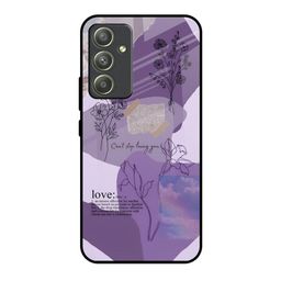 QRIOH Floral Printed Sleek & Lightweight Silicone Samsung Galaxy A54 5G Glass Back Case-image-58