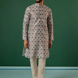 Anouk Men Floral Sequinned Kurta-picture-19