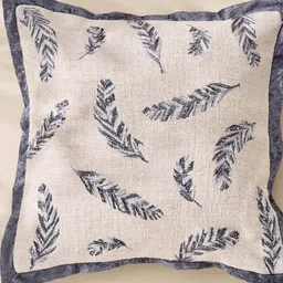 Home Centre Beige & Grey Embroidered Square Cushion Covers-picture-27