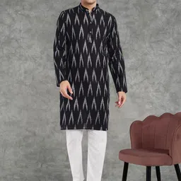 Moda Rapido Geometric Printed Pure Cotton Straight Kurta With Pyjama-picture-13