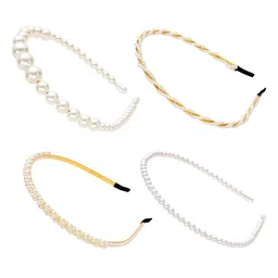 DressBerry Women Set Of 4 Beaded Hairbands-32