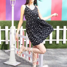 Sera Floral Print A-Line Mini Dress-image-93