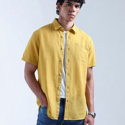 Flying Machine Spread Collar Slim Fit Casual Shirt-picture-45