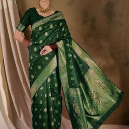 SHADOW & SAINING Woven Design Kanjeevaram Saree-image-67