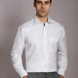 Luxure by Louis Philippe Spread Collar Pure Cotton Formal Shirt-picture-20