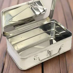 Nyra Kitchenware Silver-Toned & Black Stainless Steel Multi-Utility Organiser-image-74