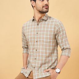 BYFORD by Pantaloons Men Slim Fit Opaque Checked Casual Shirt-picture-10