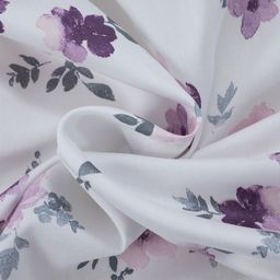 MASPAR Hermosa Eclectic Garden Ellen Purple Printed 300TC Cotton Bedsheet & Pillow Cover-image-55