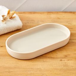 Home Centre Beige Solid Plastic Bath Accessories Set-56