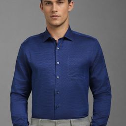 Louis Philippe Spread Collar Long Sleeves Regular Fit Formal Shirt-image-96