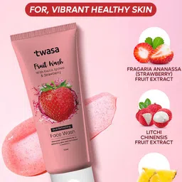Twasa Set Of 2 Fruit Wash With Exotic Lychee & Strawberry- 100 ml Each image 4