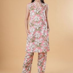 Dreambe Floral Printed Pure Cotton Kurta & Palazzo-picture-46