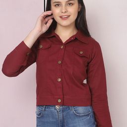 QIOA Women Lightweight Denim Jacket-image-9